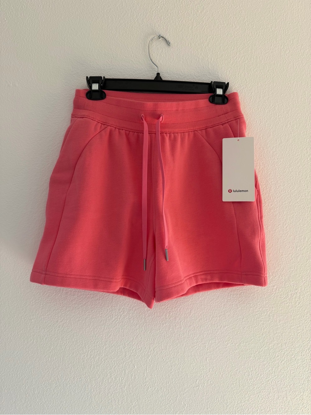 lululemon athletica Scuba Coral Pink Drawstring Shorts high-rise